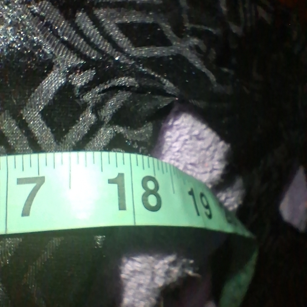 Anna Grace Semi-Sheer Black Velvet Long Sleeve Geometric Dress In A Medium. EUC - Picture 5 of 8